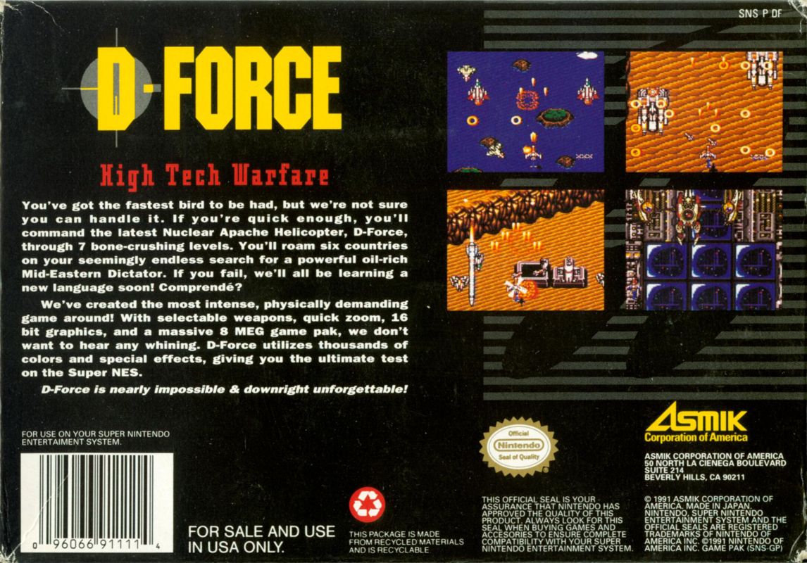 D-Force - Super Nintendo