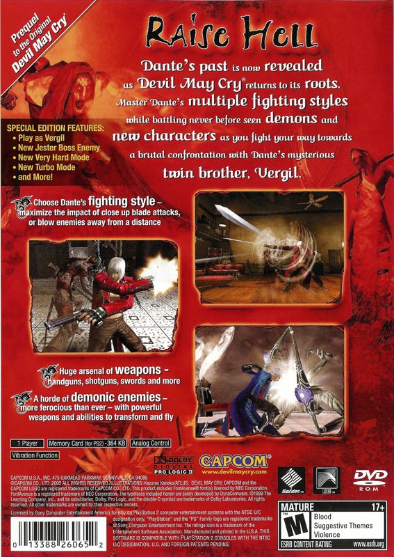 Devil May Cry 3: Dante's Awakening - Special Edition - PlayStation 2