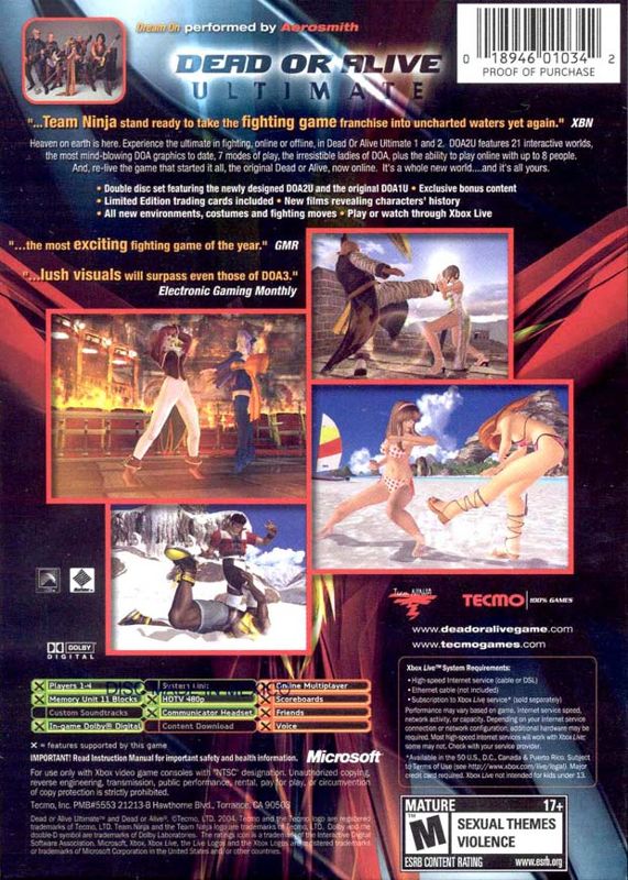 Dead or Alive: Ultimate - Xbox