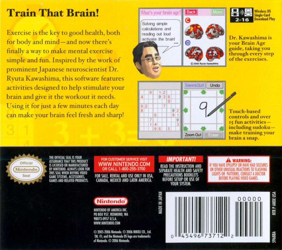 Brain Age: Train Your Brain in Minutes a Day! - Nintendo DS