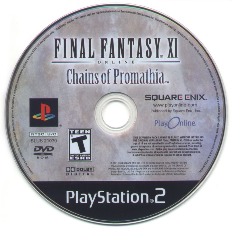 Final Fantasy XI Online: Chains of Promathia - PlayStation 2