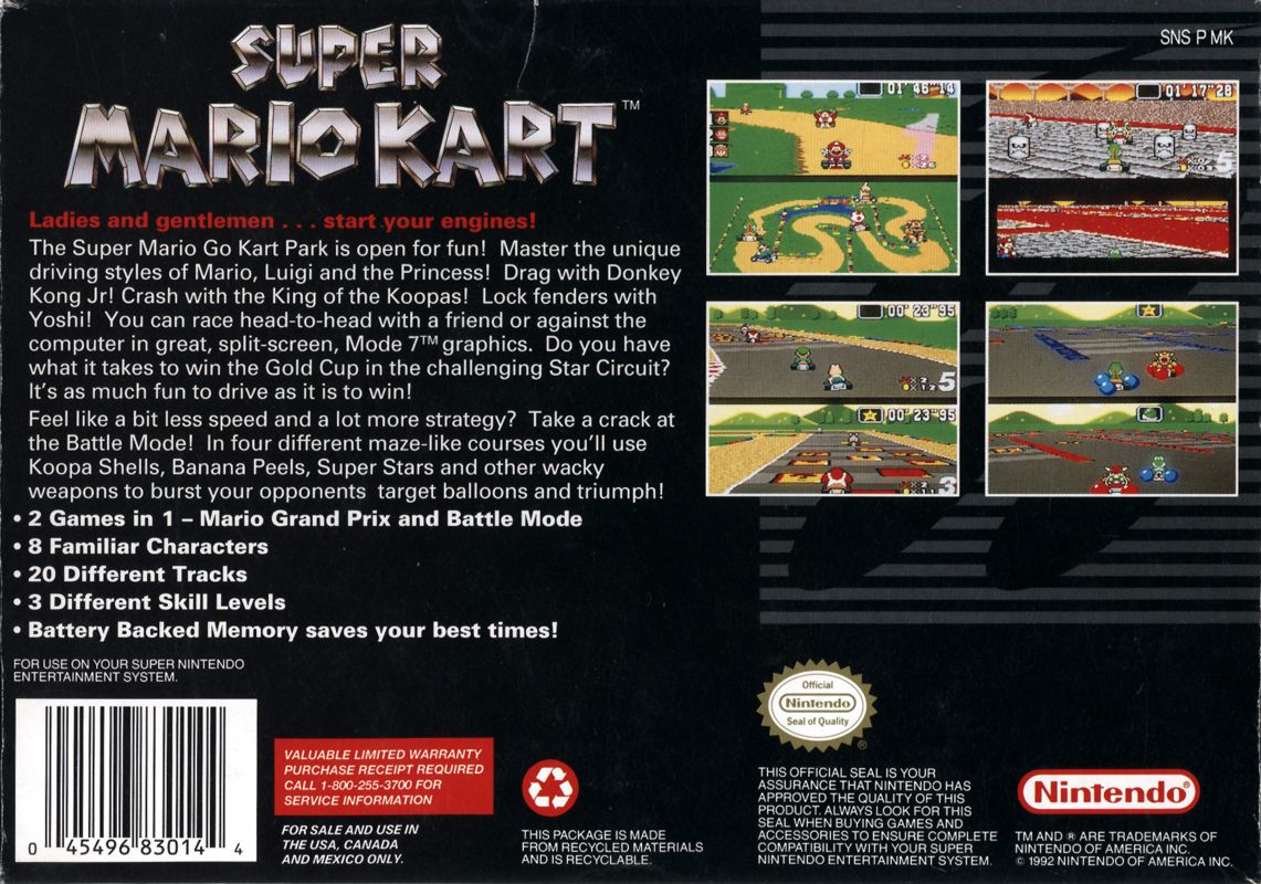 Super Mario Kart - Super Nintendo