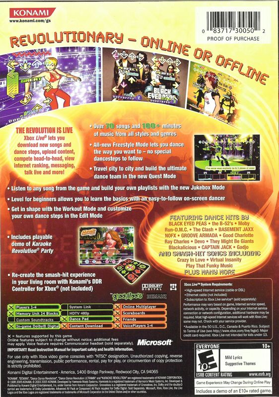 Dance Dance Revolution: Ultramix 3 - Xbox
