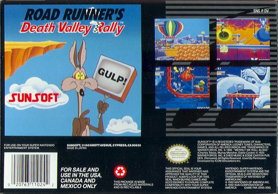 Road Runner's Death Valley Rally - Super Nintendo
