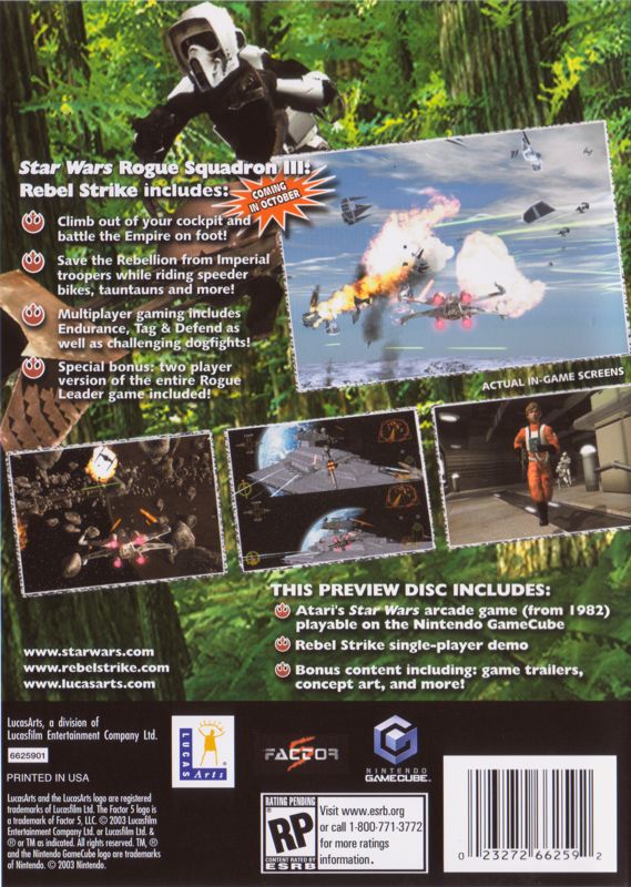 Star Wars: Rogue Squadron III - Rebel Strike Preview Disc - GameCube