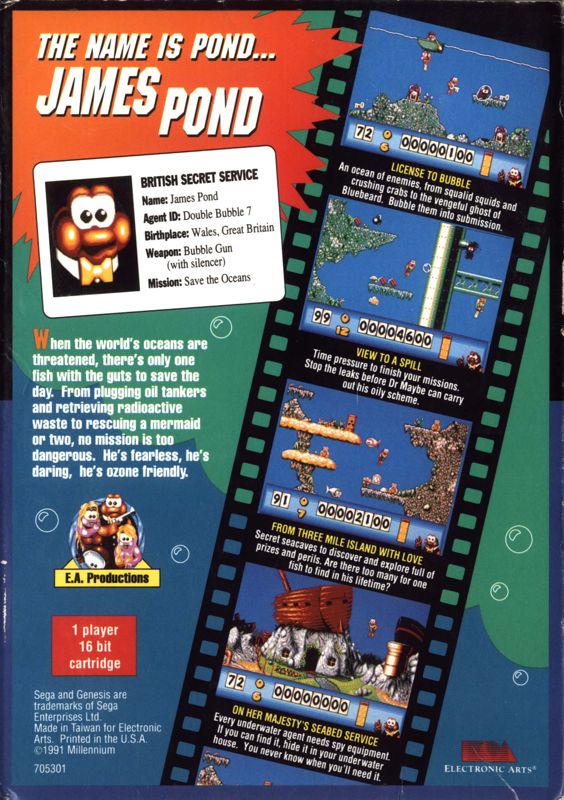 James Pond: Underwater Agent - SEGA Genesis