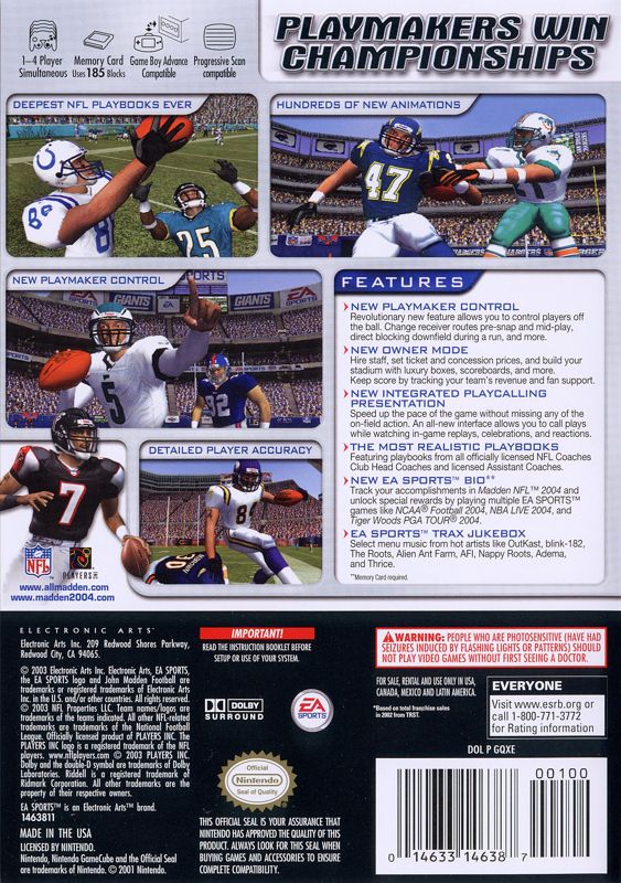 Madden NFL 2004 - GameCube