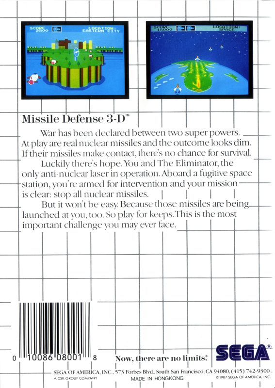 Missile Defense 3D - Sega Master System