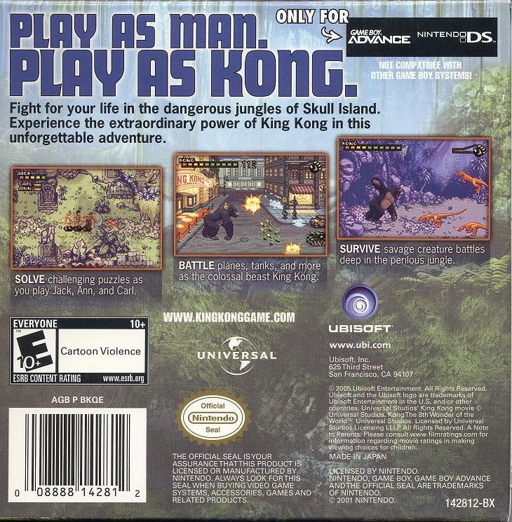 Kong: The 8th Wonder of the World - Game Boy Advance