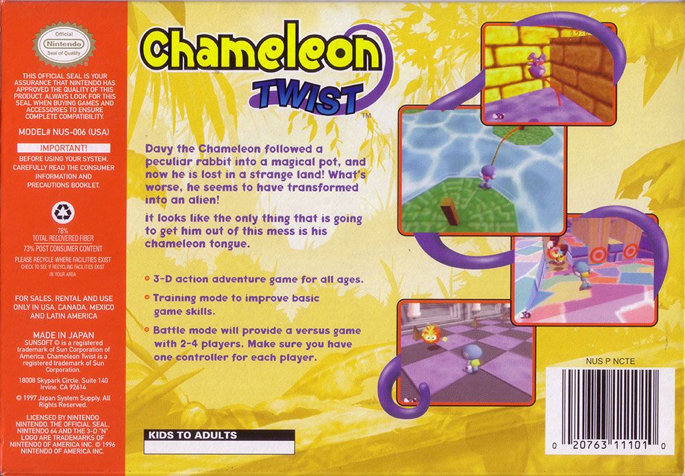 Chameleon Twist - Nintendo 64