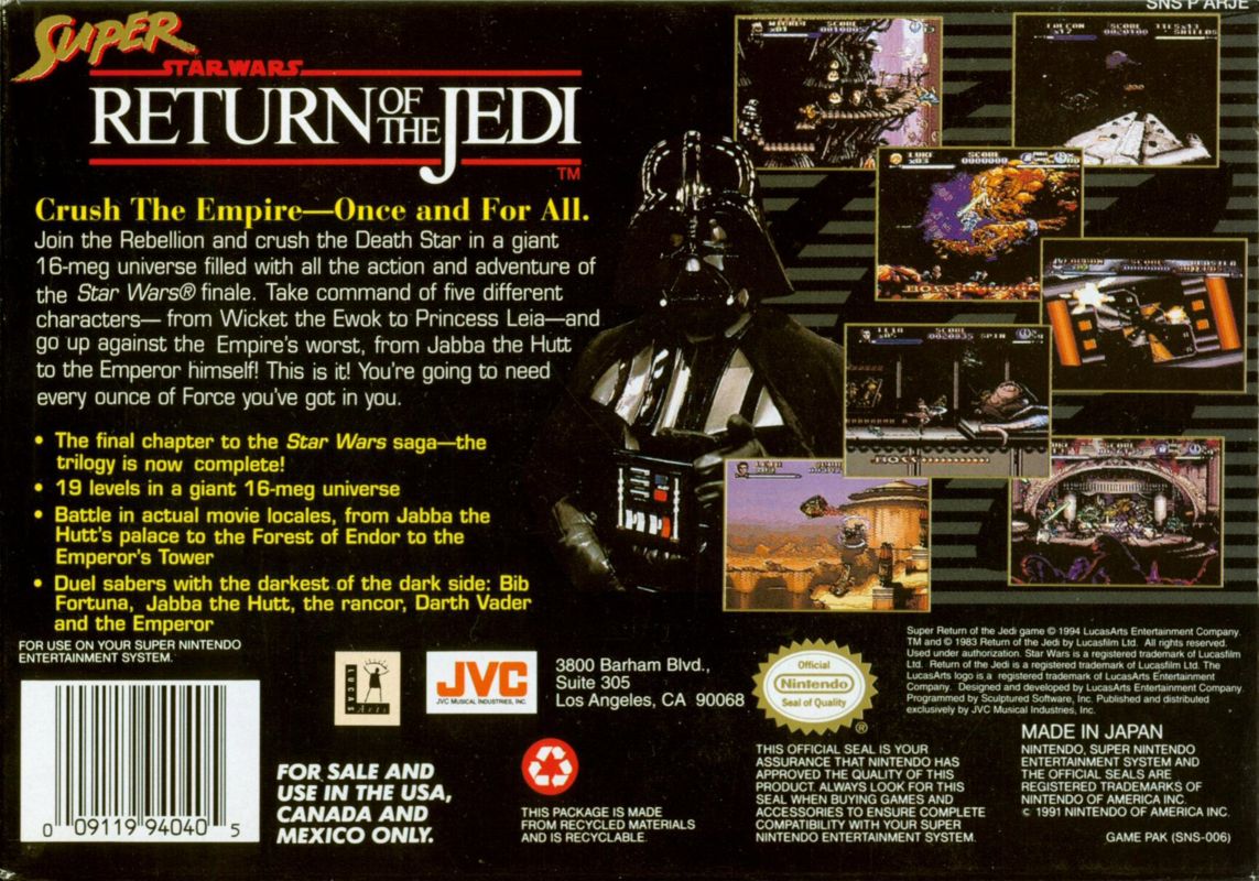 Super Star Wars: Return of the Jedi - Super Nintendo
