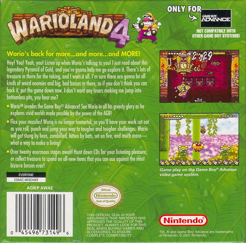Wario Land 4 - Game Boy Advance