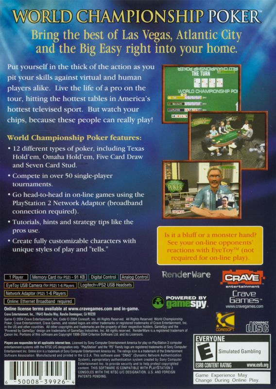 World Championship Poker - PlayStation 2