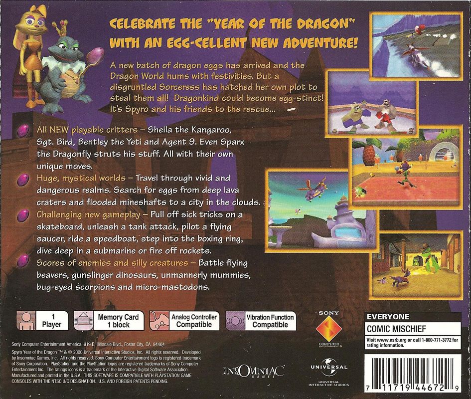 Spyro: Year of the Dragon - PlayStation