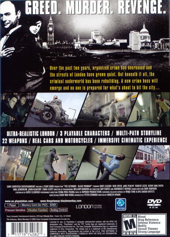 The Getaway: Black Monday - PlayStation 2