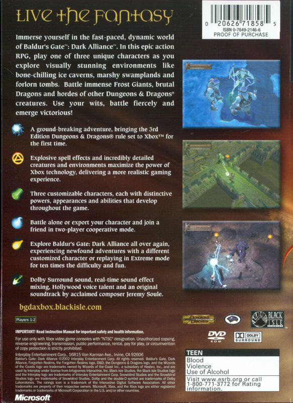Baldur's Gate: Dark Alliance - Xbox