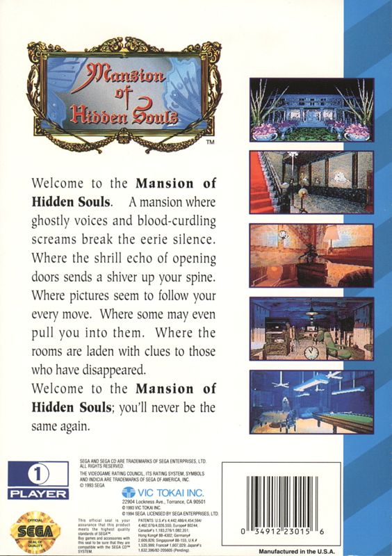 Mansion of Hidden Souls - SEGA CD