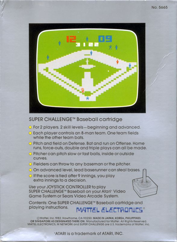 Super Challenge Baseball - Atari 2600