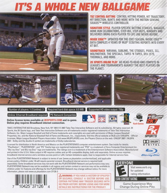 Major League Baseball 2K7 - PlayStation 3