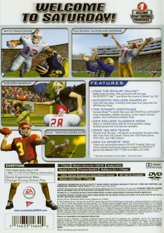 NCAA Football 2004 - PlayStation 2