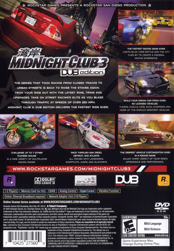 Midnight Club 3: DUB Edition - PlayStation 2