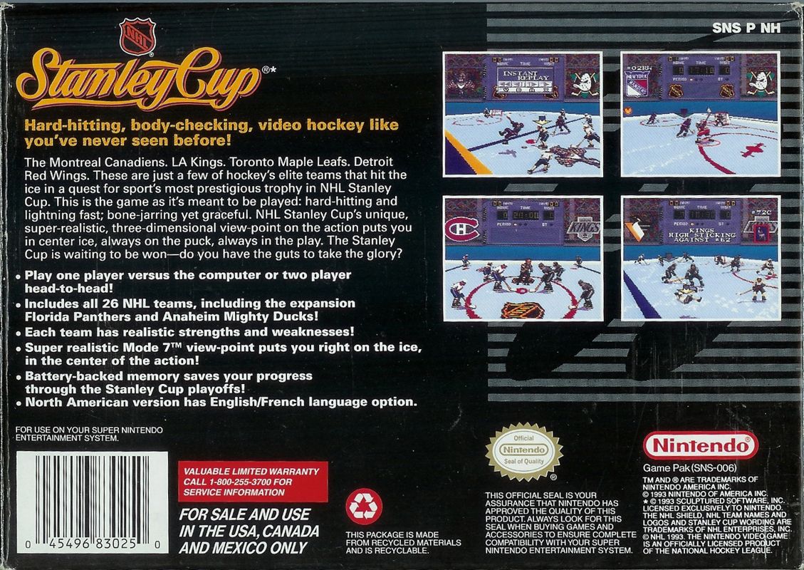 NHL Stanley Cup - Super Nintendo