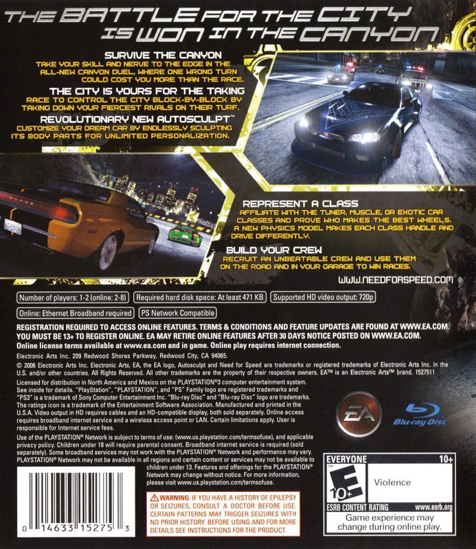 Need for Speed: Carbon - PlayStation 3