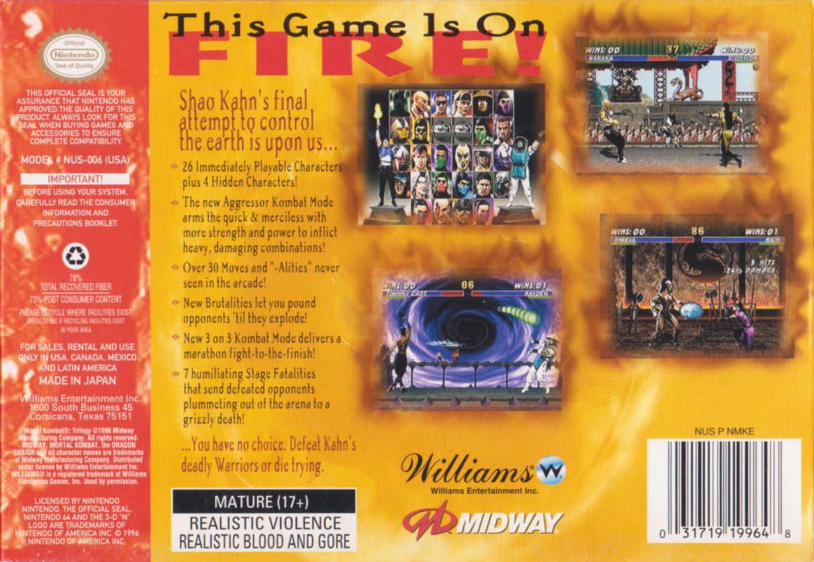 Mortal Kombat Trilogy - Nintendo 64