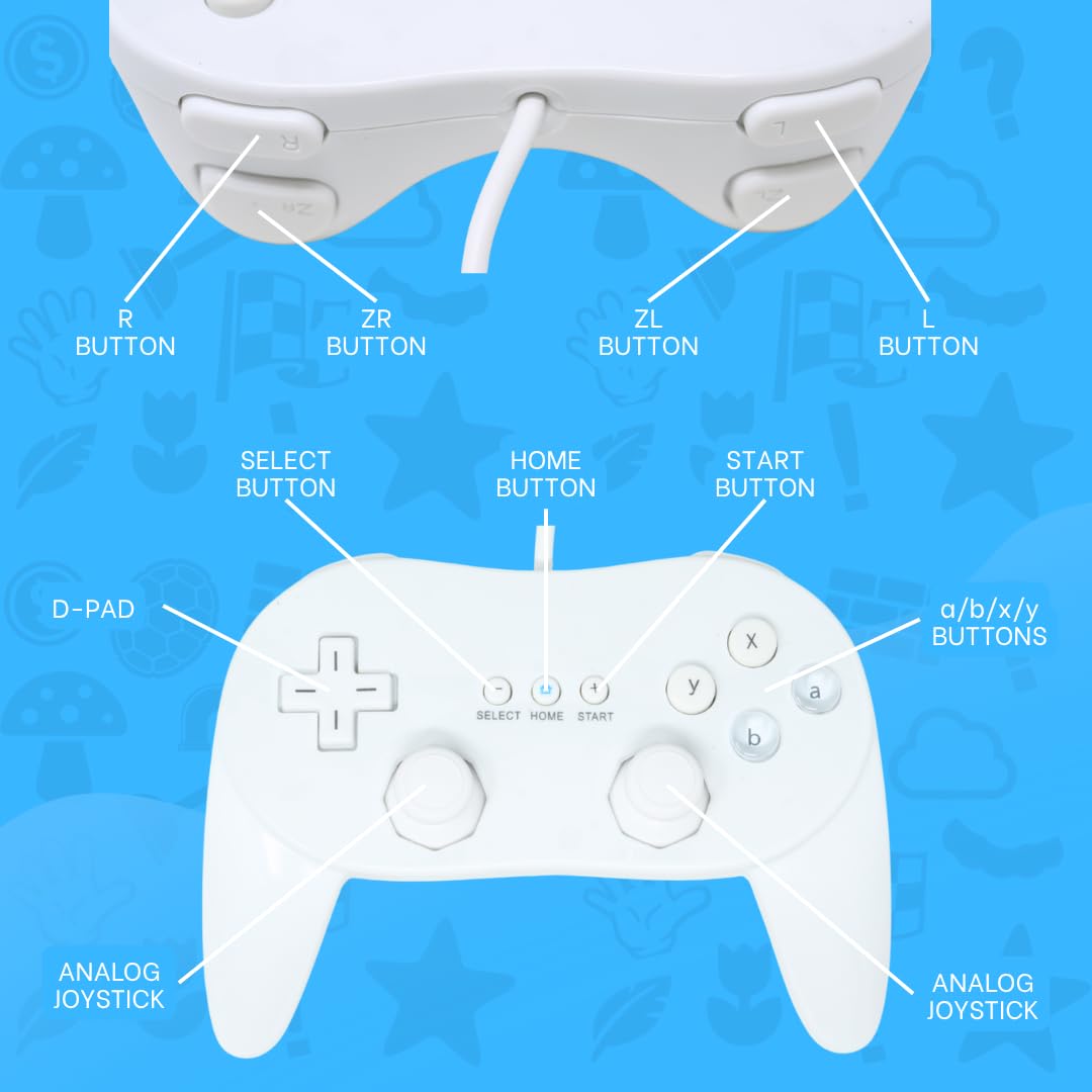 Classic Pro Controller for Wii, Wii U, NES & SNES Classic
