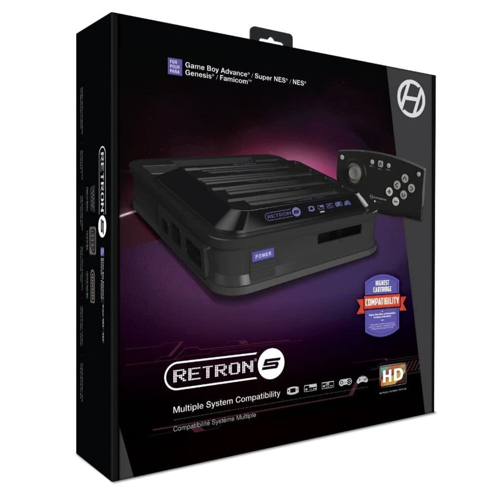 RetroN 5: HD Gaming Console for GB/GBC/GBA/NES/Famicom/SNES/Genesis - Black