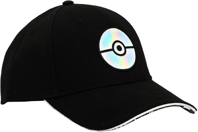 Pokemon Holographic Pokeball Men's Elie Flex Black Baseball Cap