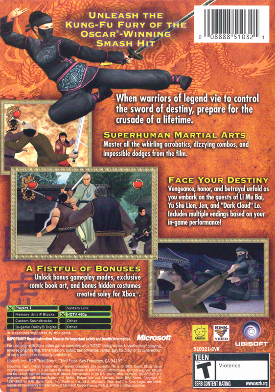 Crouching Tiger Hidden Dragon - Xbox