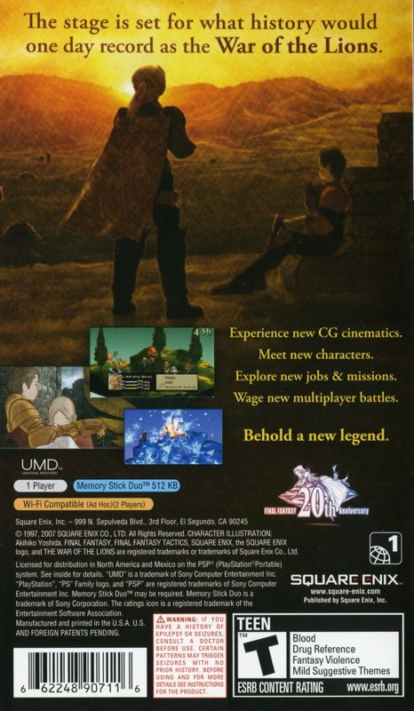 Final Fantasy Tactics: The War of the Lions - PSP