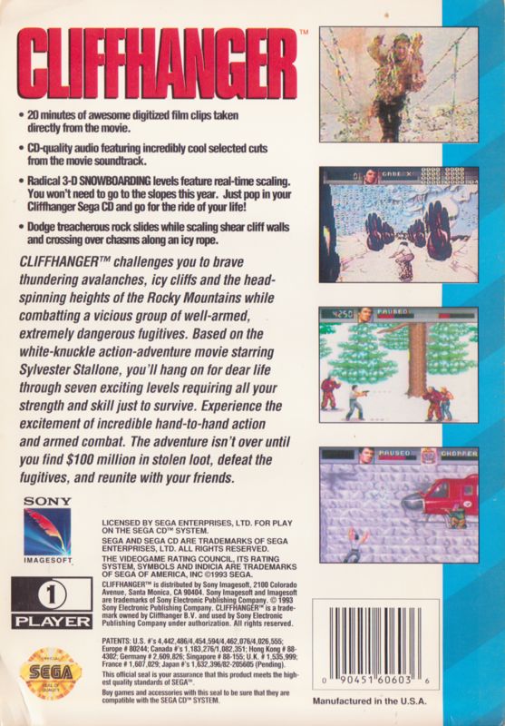 Cliffhanger - SEGA CD