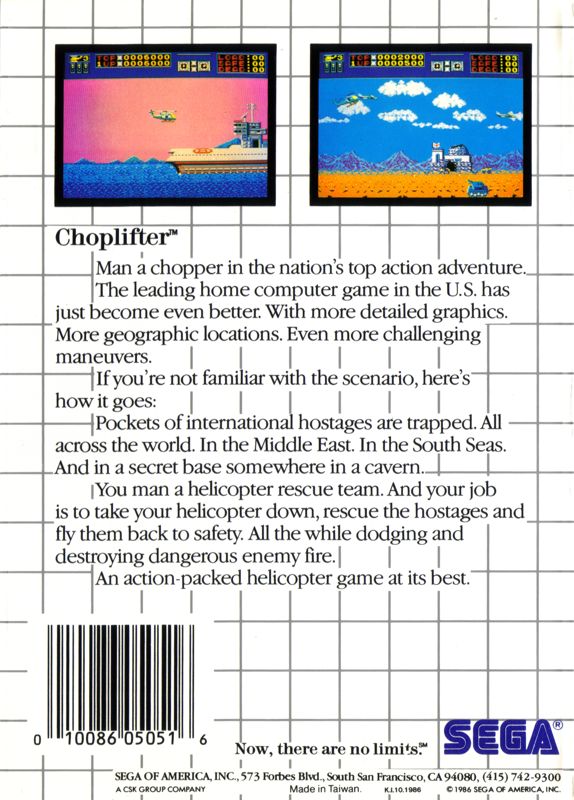 Choplifter! - Sega Master System
