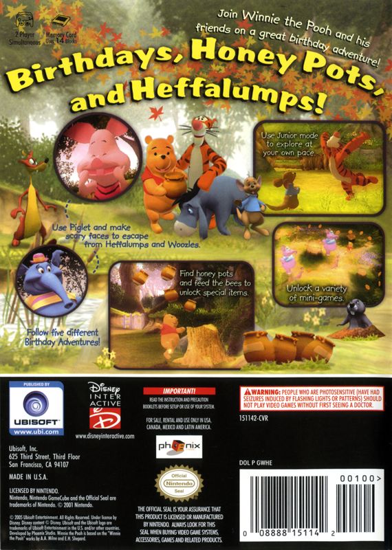 Winnie the Pooh's Rumbly Tumbly Adventure - GameCube