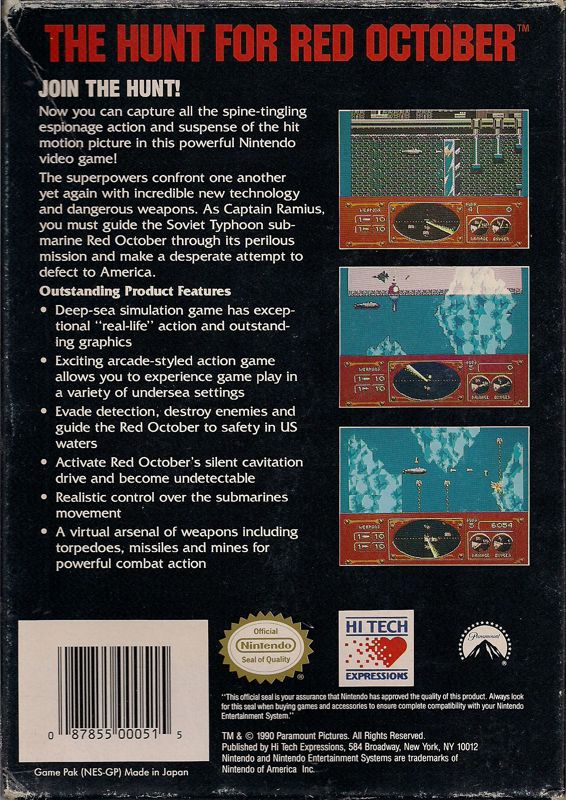 The Hunt for Red October - NES