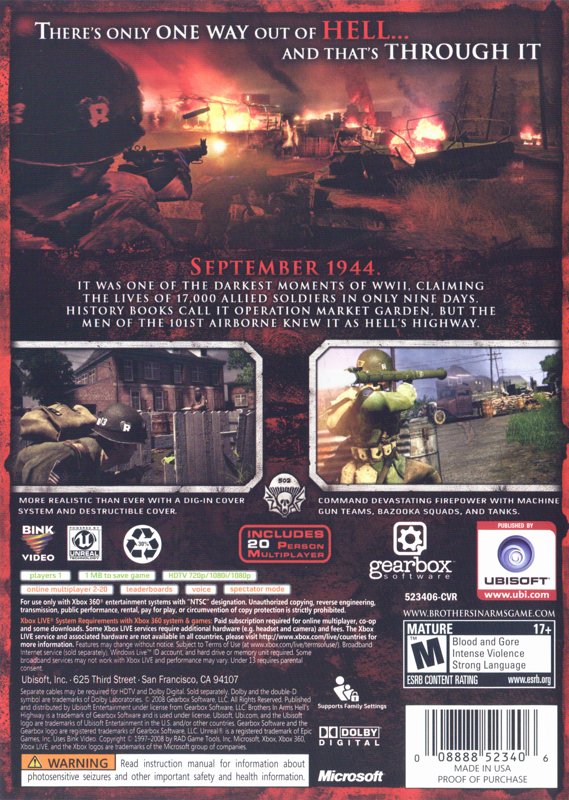 Brothers in Arms: Hell's Highway - Xbox 360