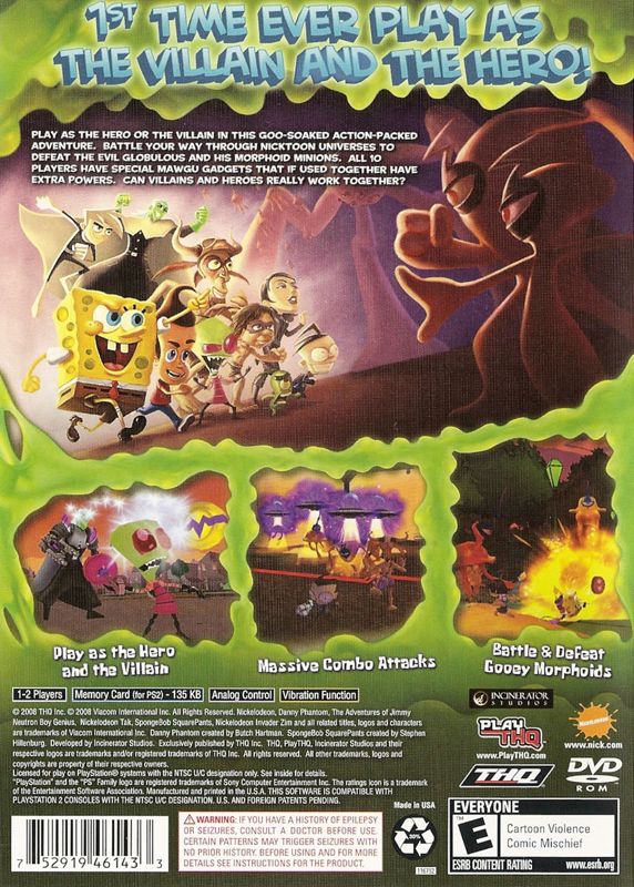 SpongeBob SquarePants - Nicktoons: Globs of Doom - PlayStation 2