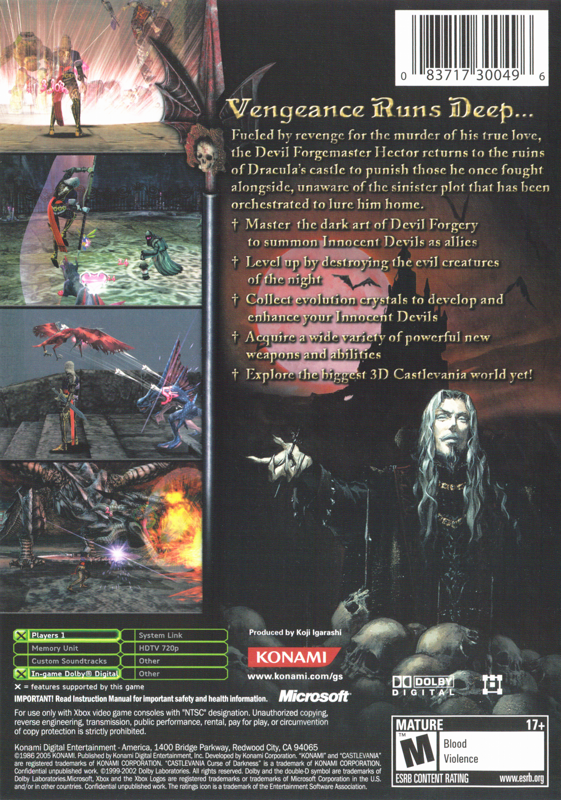Castlevania: Curse of Darkness - Xbox