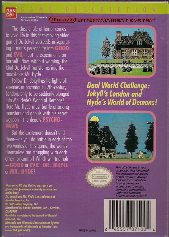 Dr. Jekyll and Mr. Hyde - NES