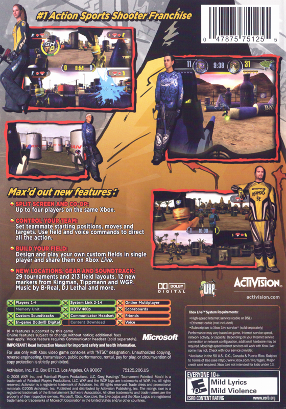 Greg Hastings' Tournament Paintball Max'd - Xbox