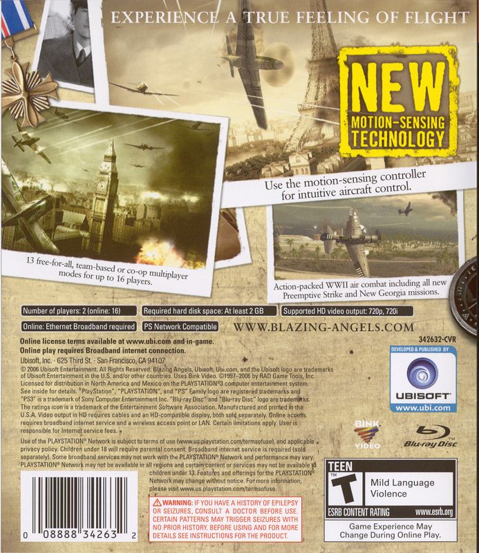 Blazing Angels: Squadrons of WWII - PlayStation 3
