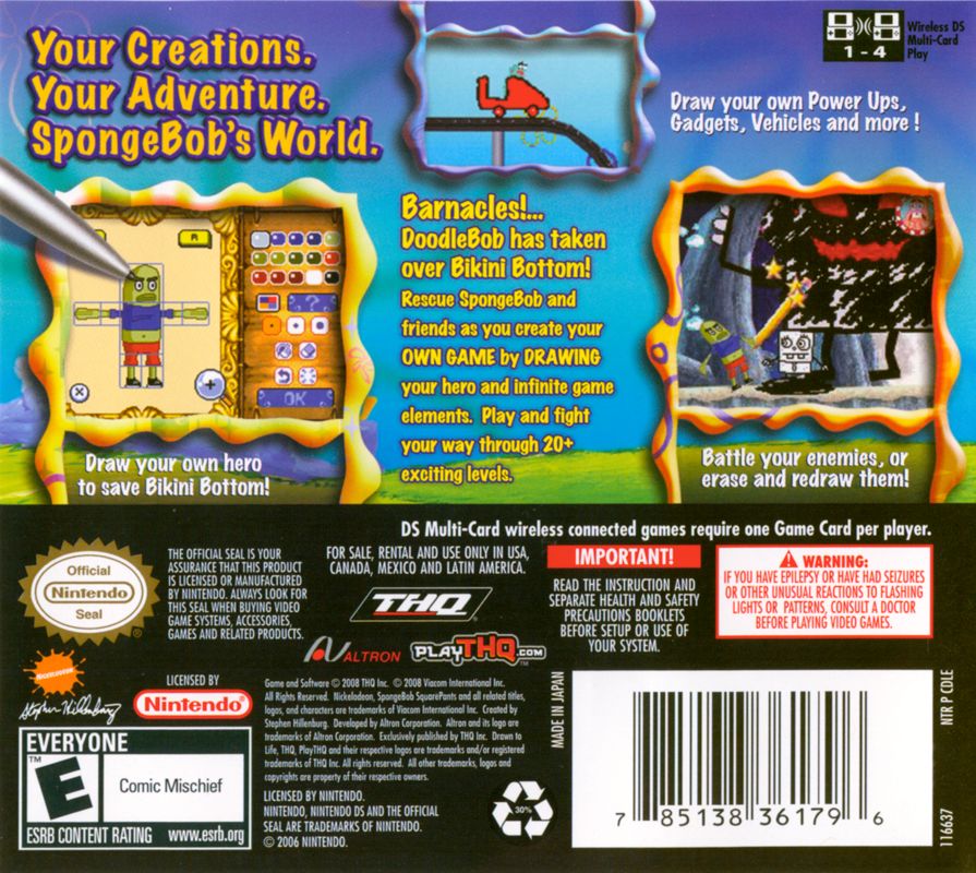 Drawn to Life: SpongeBob SquarePants Edition - Nintendo DS