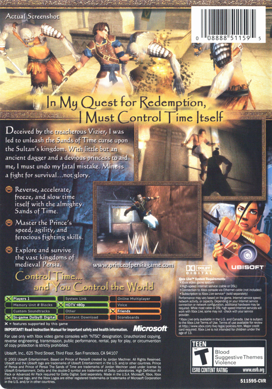 Prince of Persia: The Sands of Time - Xbox