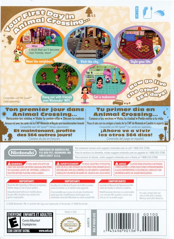 Animal Crossing City Folk - Wii