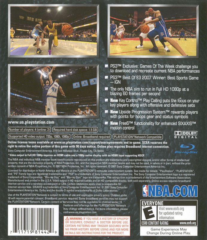 NBA 08 - PlayStation 3