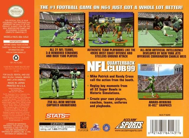 NFL Quarterback Club 99 - Nintendo 64