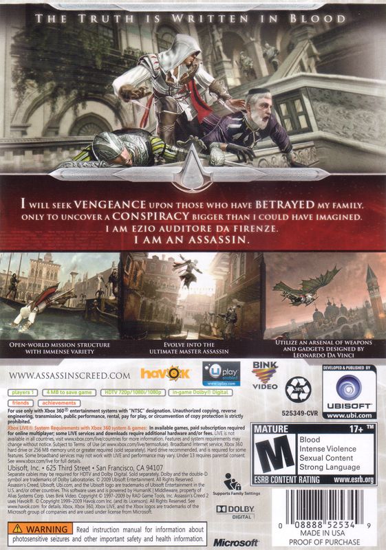 Assassin's Creed II - Xbox 360