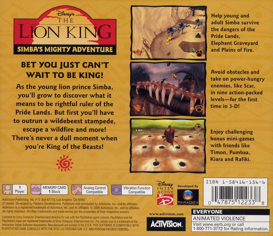The Lion King: Simba's Mighty Adventure - PlayStation